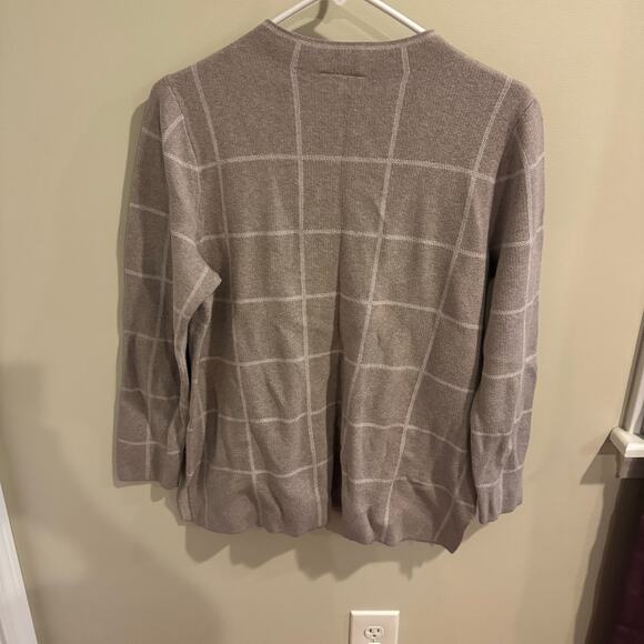 Loft Women’s Window Pane Mock Neck Tan Sweater Size L - Picture 6 of 6